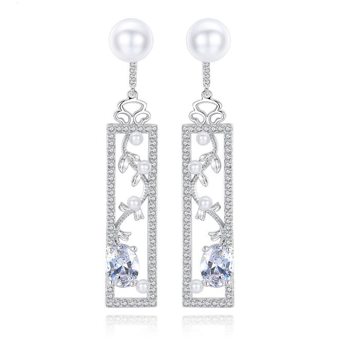 Pearl Earrings, Opal Earrings, Creative Long Earrings - Image 6