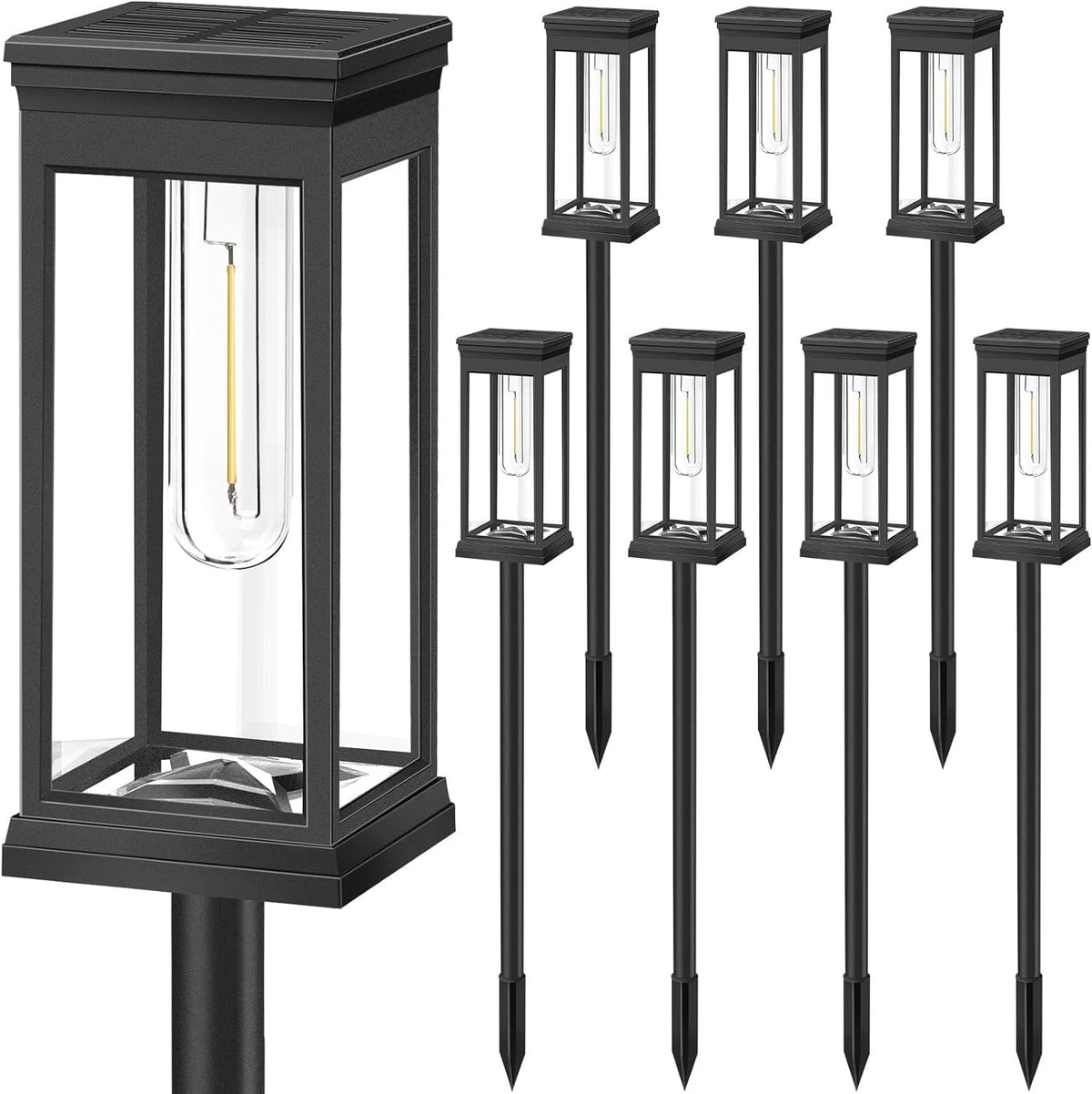 Solar Square Tungsten Wire Outdoor Garden Light
