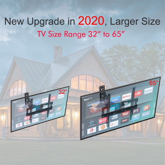TV mount supporting TVs from 32 to 65 inches