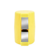Orange egg shell opener with spring blade mechanism shown open