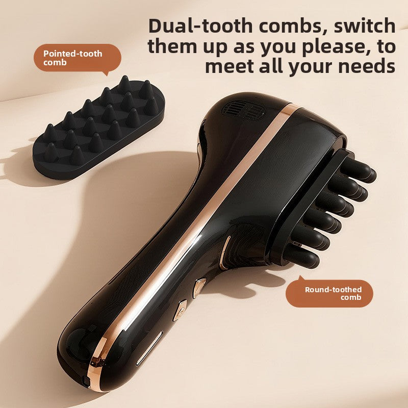 Rechargeable Vibrating Massage Comb with 5 Modes for Hair and Scalp Care