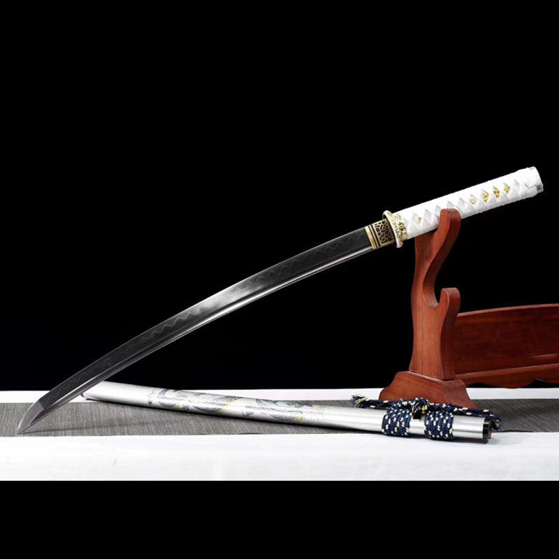 Japanese Samurai Short Knife T10 Burnt Blade Collectible