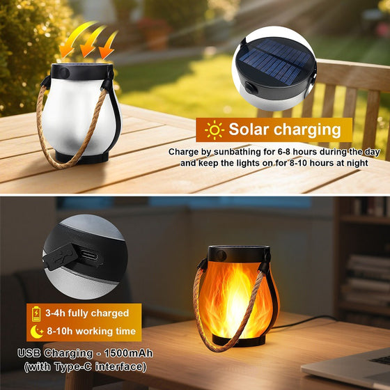 Solar powered flame lantern Decor product image 4