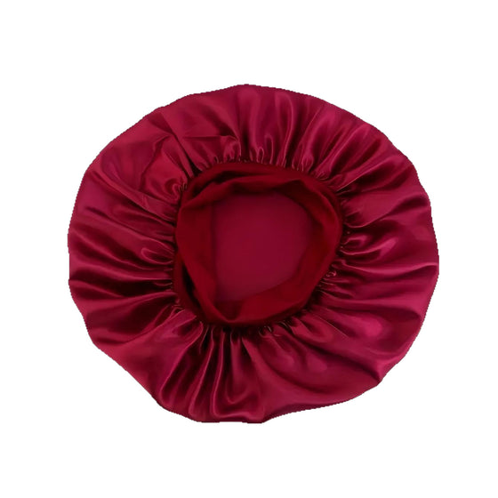 Lace-lined wide-brimmed elasticated hat