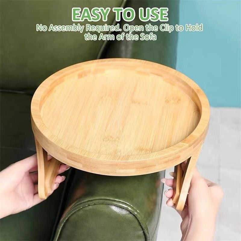 Log Color Tray Lazy Sofa Foldable Round Tray