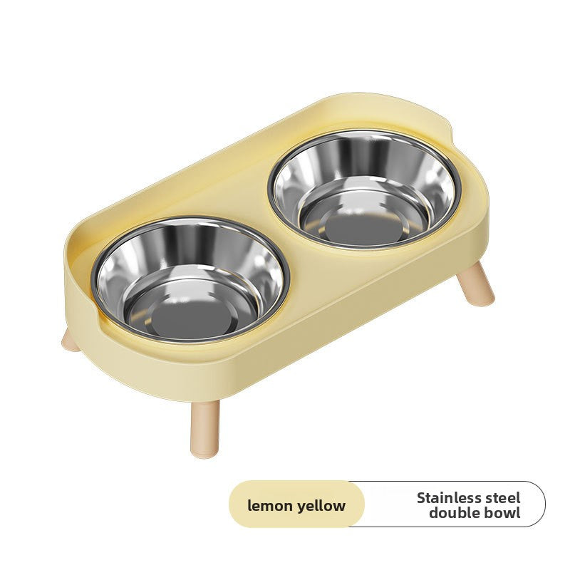 Anti-Spill Double Pet Bowl with Cervical Support
