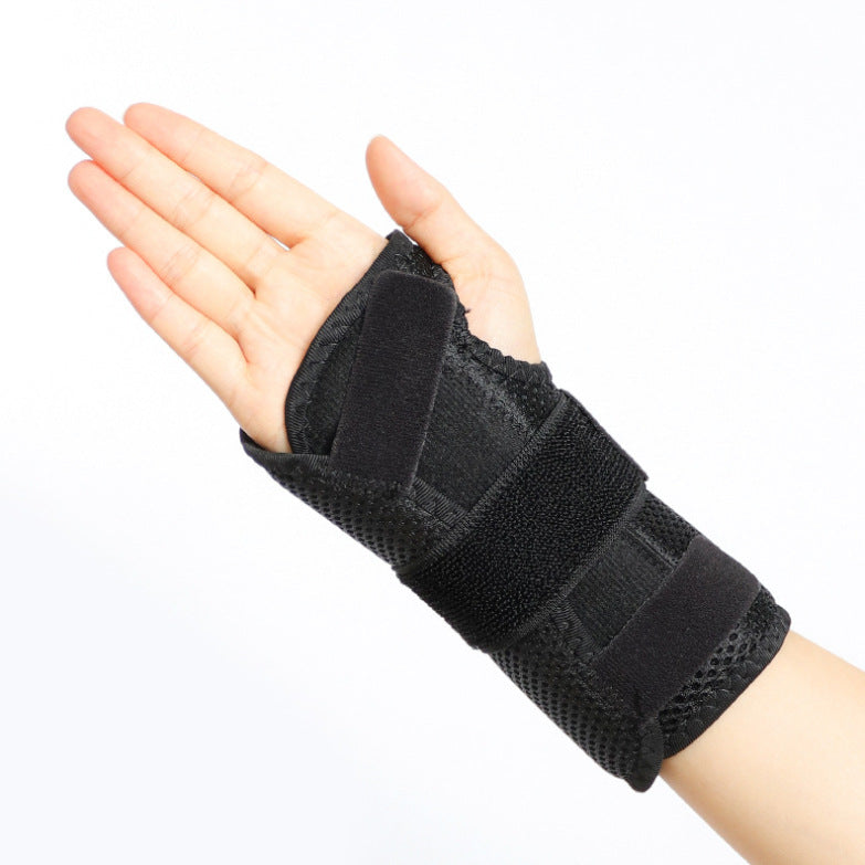 Breathable Steel Plate Wrist Brace Adjustable Velcro Anti-Twist Joint Support for Sports and Injury Care