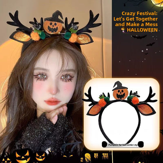 Halloween Hairband Hairpin Deviruchi Pumpkin Headband