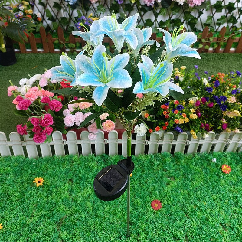 Solar Powered LED Lily Flower Garden Lights