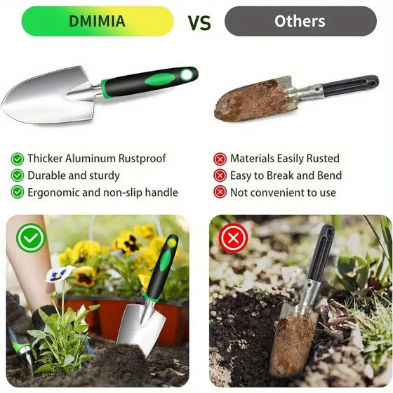 8-piece garden hand tool set with pruning shears, gloves and storage tote, photo 5 of 8