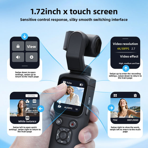 4K Handheld Sports Camera with Face Tracking Action Cameras product image 1