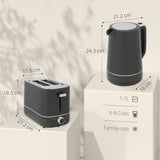 2 slice toaster with browning level dial