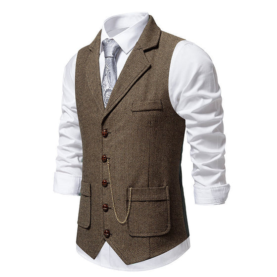 Mens Slim Fit Vintage Vest product image 1