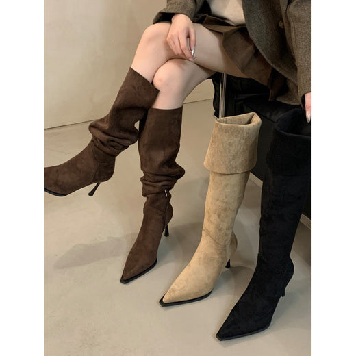 Womens Over The Knee Suede Boots