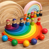 Creative Rainbow Wooden Building Blocks product image 1