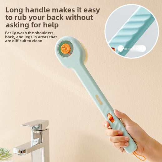 Press the bath brush