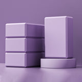 Yoga blocks in pink and purple color options
