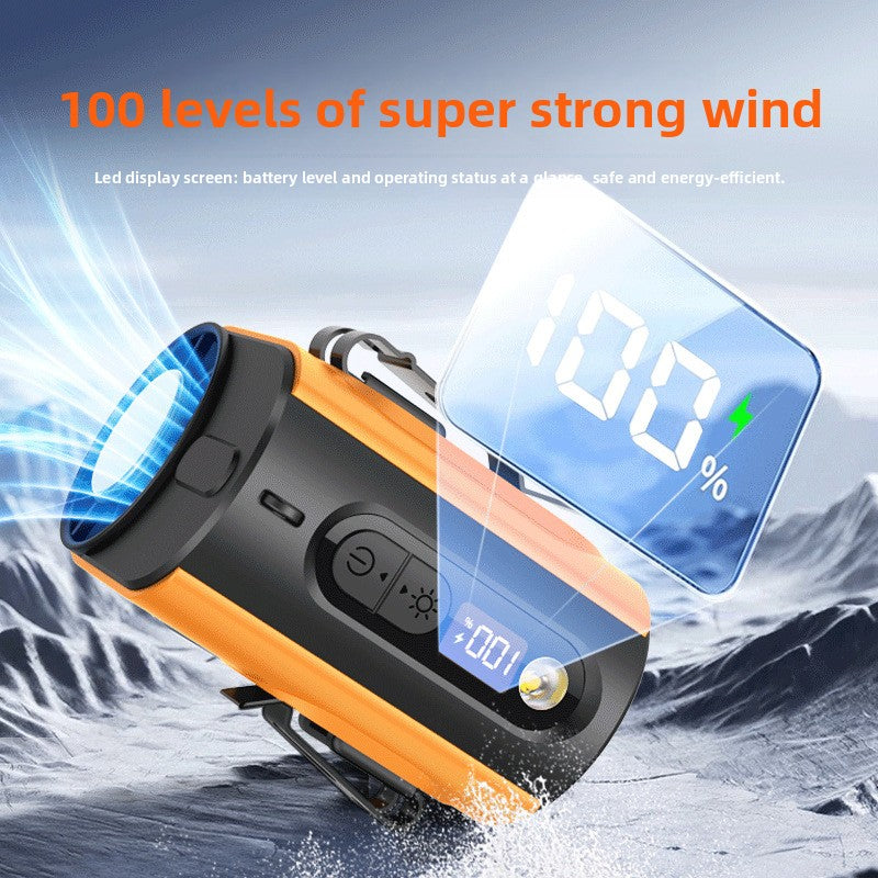 Portable Waist Clip Fan with LED Light