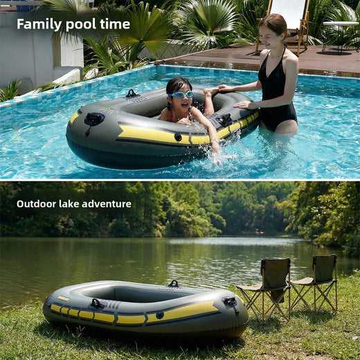Military-grade PVC inflatable kayak, rigid and foldable assault boat, extra-thick