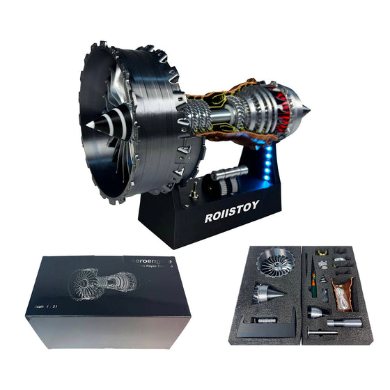 Assembled turbofan jet engine model, photo 6