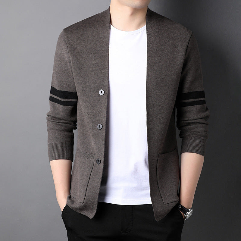 Men's thin knitted cardigan