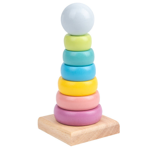Rainbow Tower Stacking Educational Wooden Toy product image 4