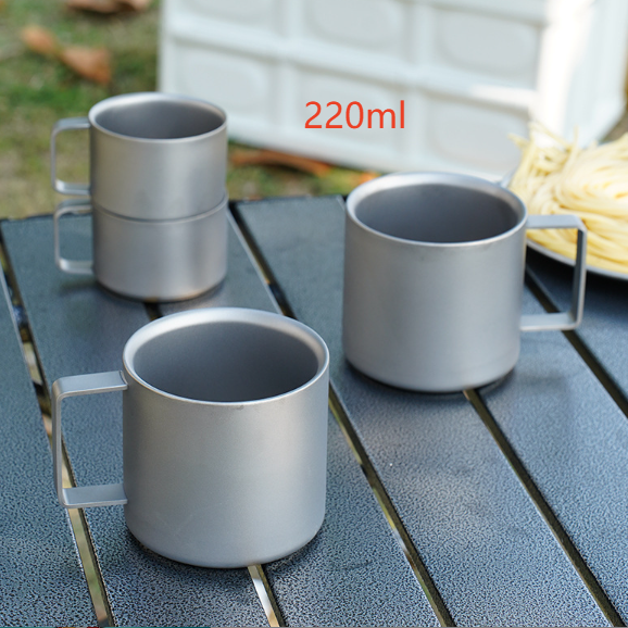 Pure Titanium Double Layer Coffee Cup