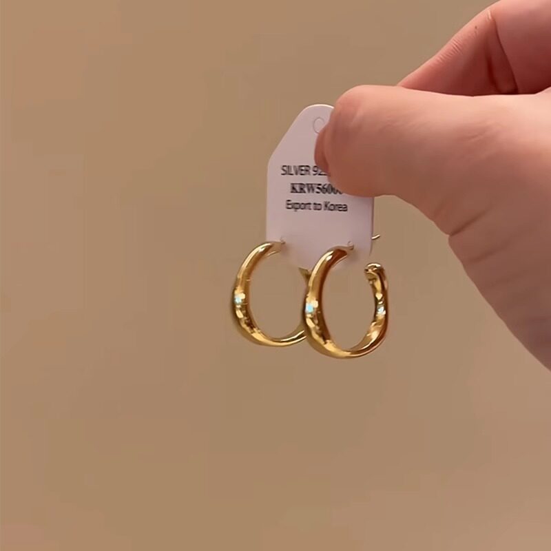 Korean Style Geometric Alloy Earrings