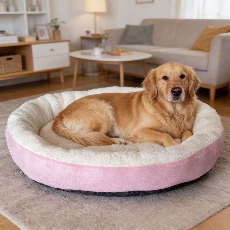 All-Season Reversible Pet Bed, Soft Plush Dog Mat for Kennel and Crate, Machine Washable Comfort Sleeping Pad for Cats and Dogs