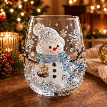 Christmas glass art cups glass cups egg cups