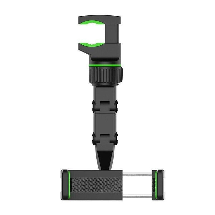 Rearview mirror phone mount with 360 degree rotation