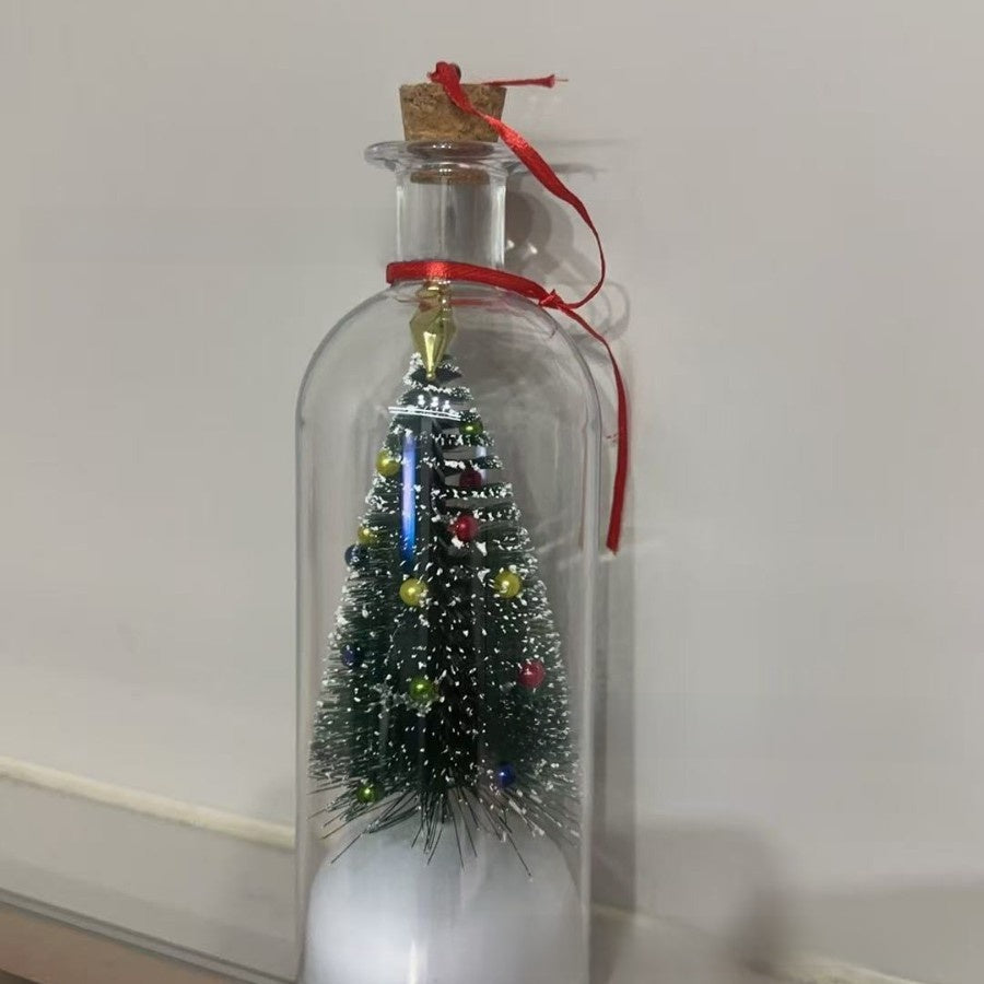 Glass bottle with miniature Christmas tree, photo 6