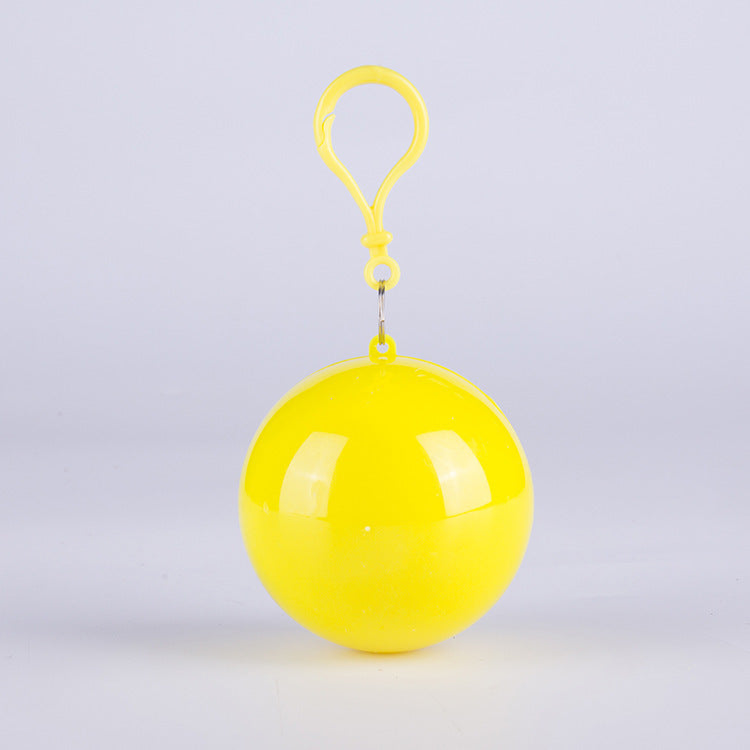 Portable disposable raincoat ball