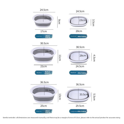 Foldable Portable Plastic Washbasin for Travel Outdoor Baby Bathing product image 6