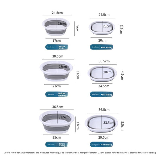 Foldable Portable Plastic Washbasin for Travel Outdoor Baby Bathing product image 6