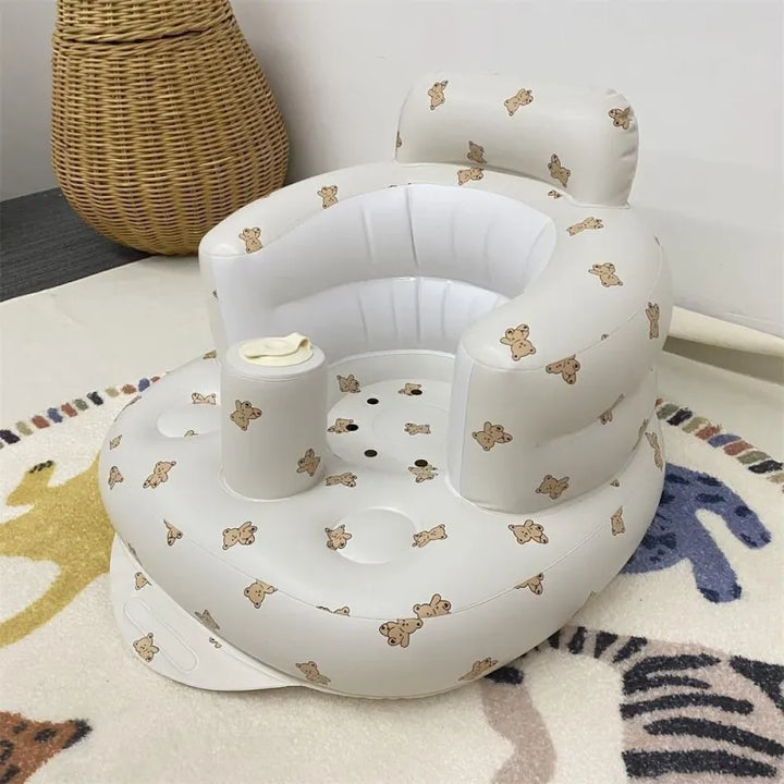 Inflatable Baby Chair in use at dining table