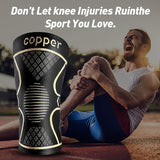 Copper knee pads pair full view