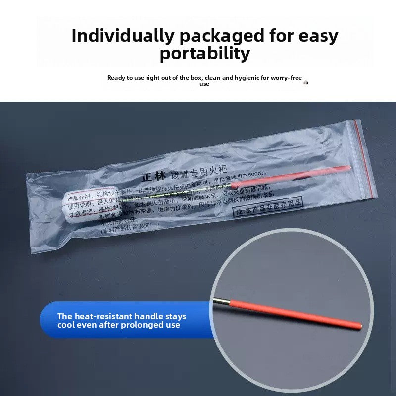 Reusable Gauze Cupping Ignition Stick Anti-Scald Fire Torch Tool for Alcohol Bottle