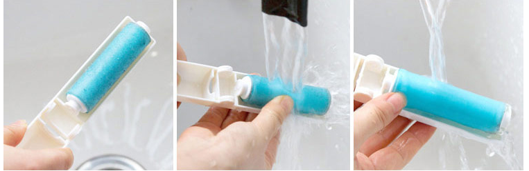 Lint roller and dust brush green color