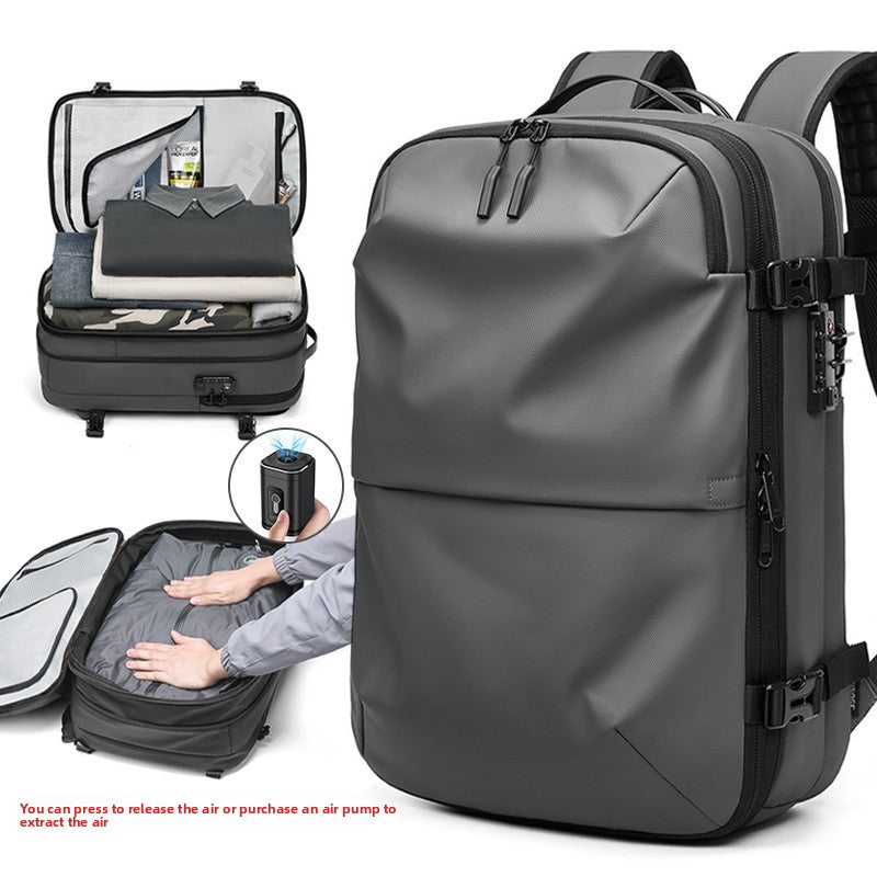 Men's Large Capacity Water-Resistant Vacuum Compression Travel Backpack