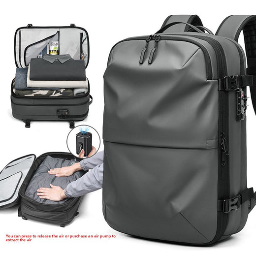 Men's Large Capacity Water-Resistant Vacuum Compression Travel Backpack