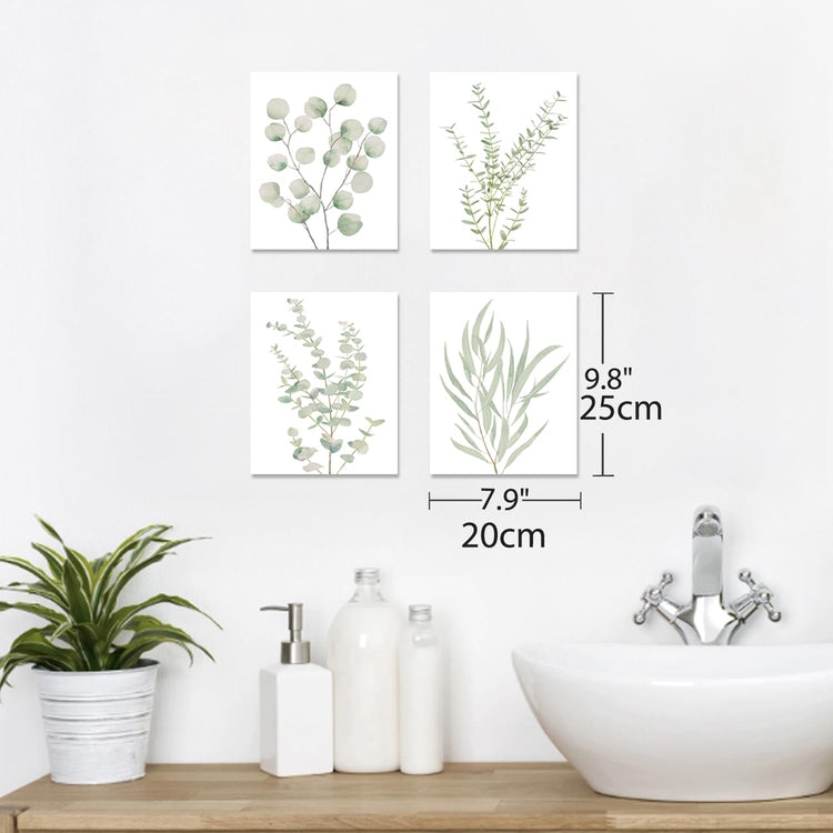 Single botanical canvas panel showing plant illustration detail