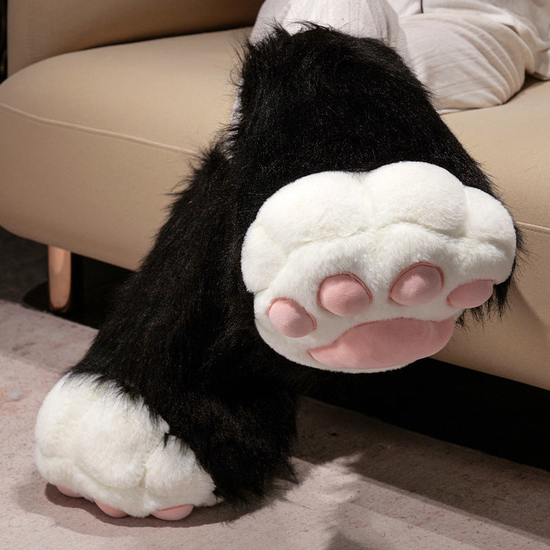 Kawaii Cat Paw Thickened Plush Winter Gloves and Wings Costume Accessories Set