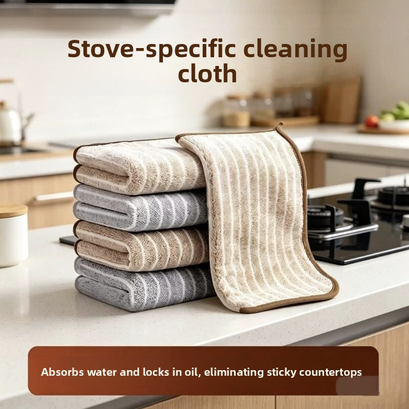 Thickened kitchen disinfectant absorbent dishwashing rags
