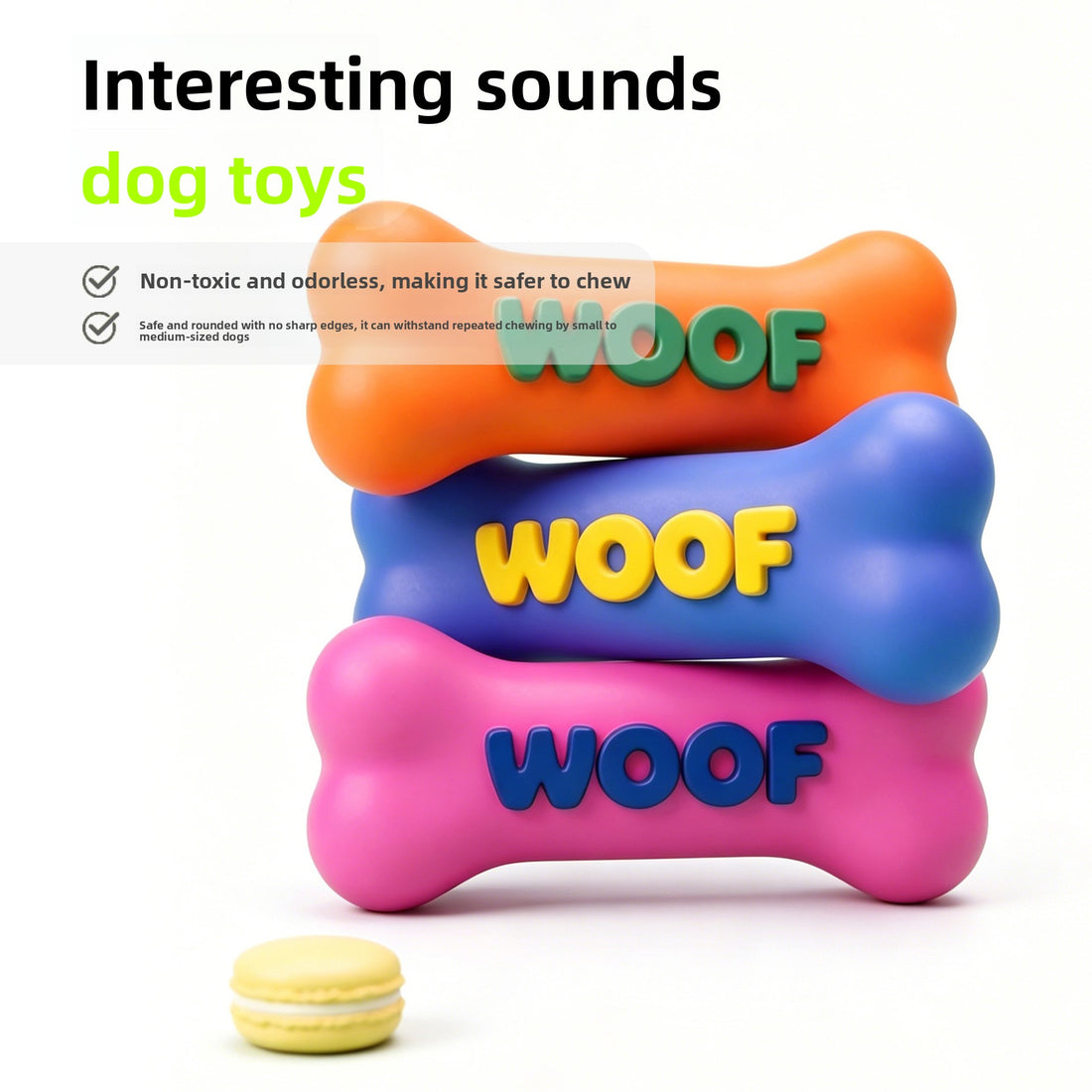 Durable WOOF Epoxy Pet Chew Toy