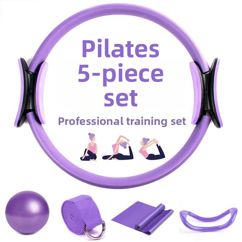 Multi-Piece Yoga Ring and Pilates Resistance Band Set