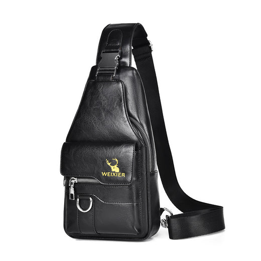 Retro Waterproof Mens Chest Crossbody Bag