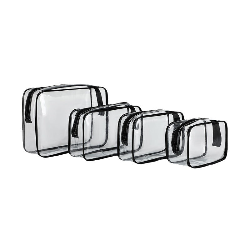 Large-capacity waterproof toilet storage bag four-piece set