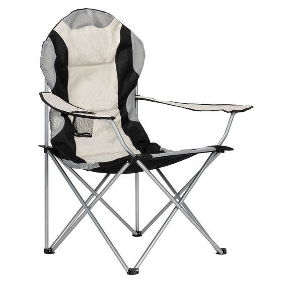 Folding camping chair with iron frame and carry bag, photo 2 of 10
