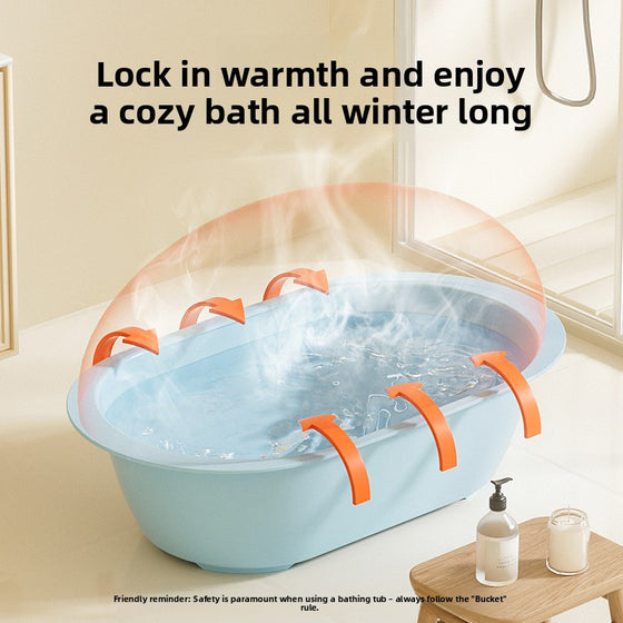 Thickened Non-Slip Plastic Baby Bathtub Long Shaped Children Bath Basin